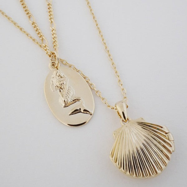 Shell Locket Necklace - Blue Canoe outfitter