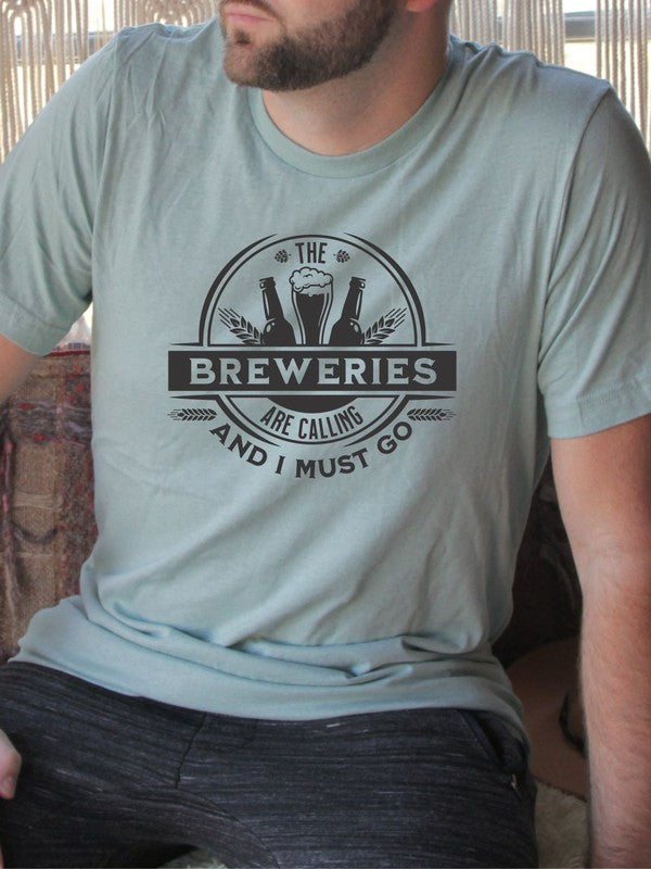 The Breweries are Calling Crew Neck Softstyle Tee - Blue Canoe outfitter