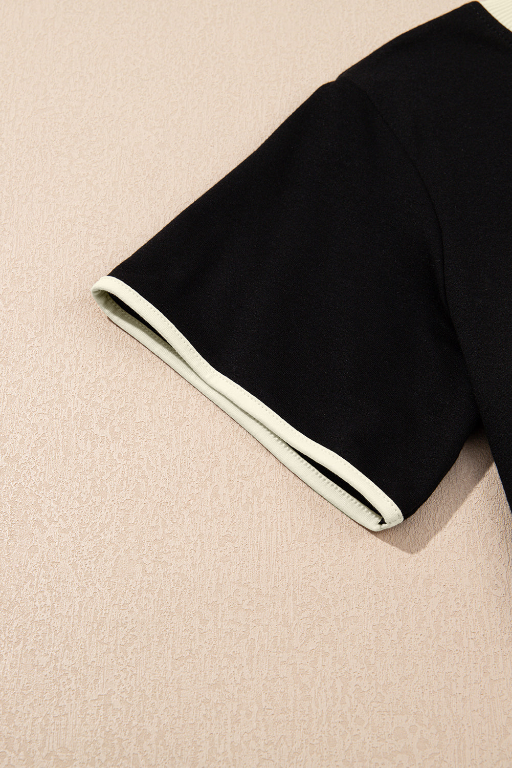 Evergreen Colorblock Edge Drop Shoulder T Shirt and Skort 2Pcs Set