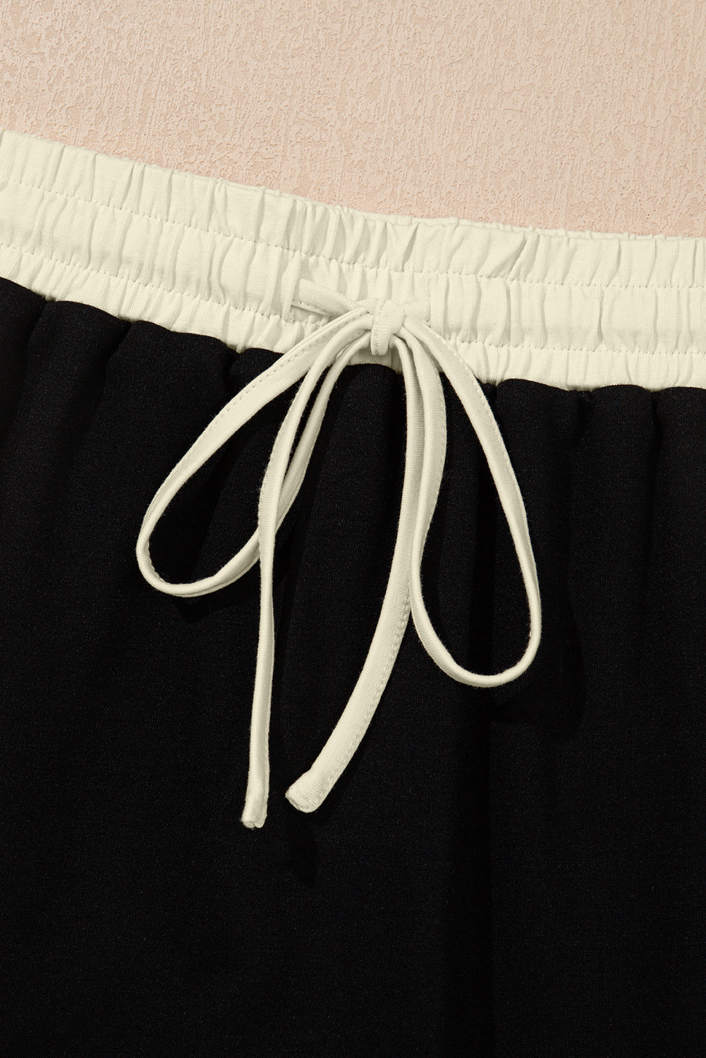 Evergreen Colorblock Edge Drop Shoulder T Shirt and Skort 2Pcs Set