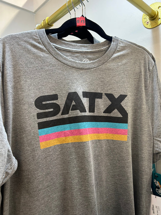 Satx t-shirt in aThrowback spurs basketball 🏀 colors