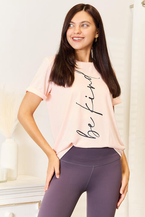 Simply Love BE KIND Graphic Round Neck T-Shirt - Blue Canoe outfitter