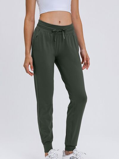 Double Take Tied Joggers with Pockets - Blue Canoe outfitter