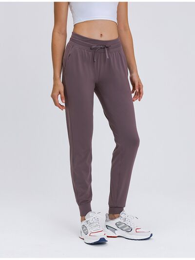 Double Take Tied Joggers with Pockets - Blue Canoe outfitter